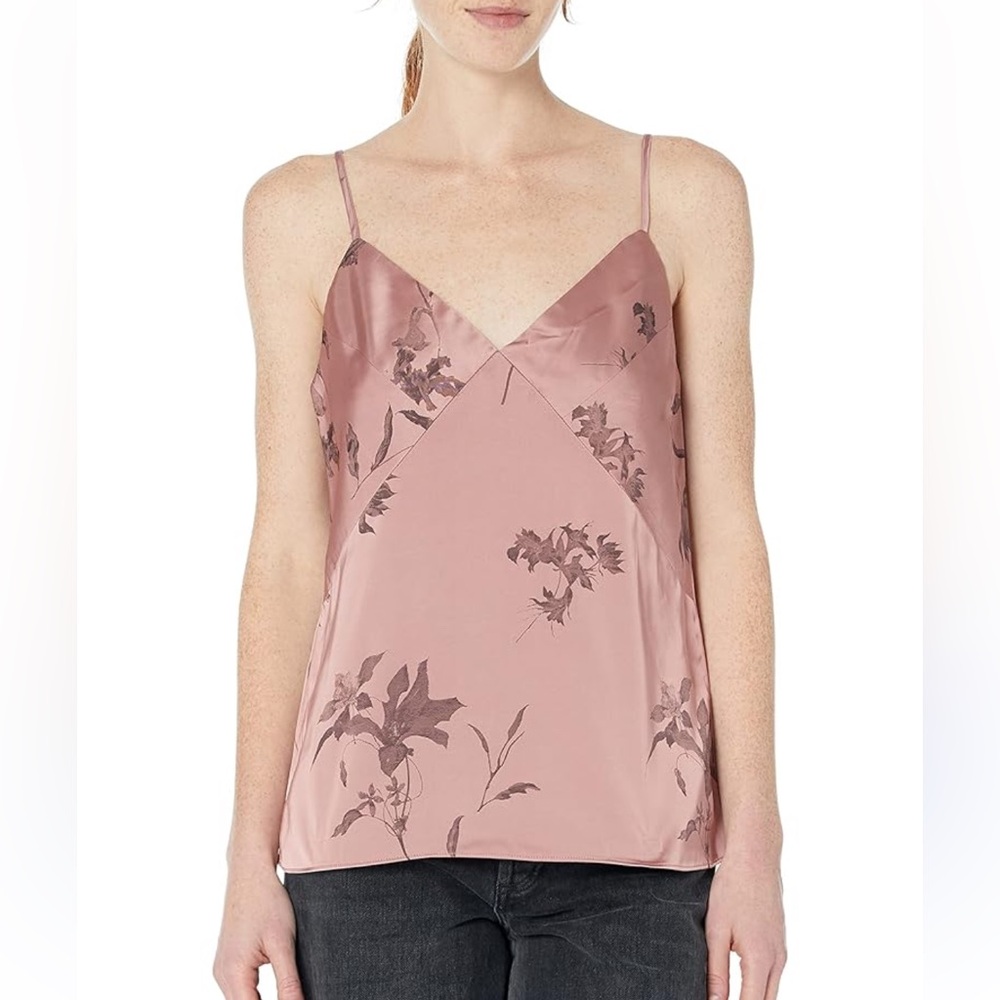 Club Monaco tie back blouse with floral print